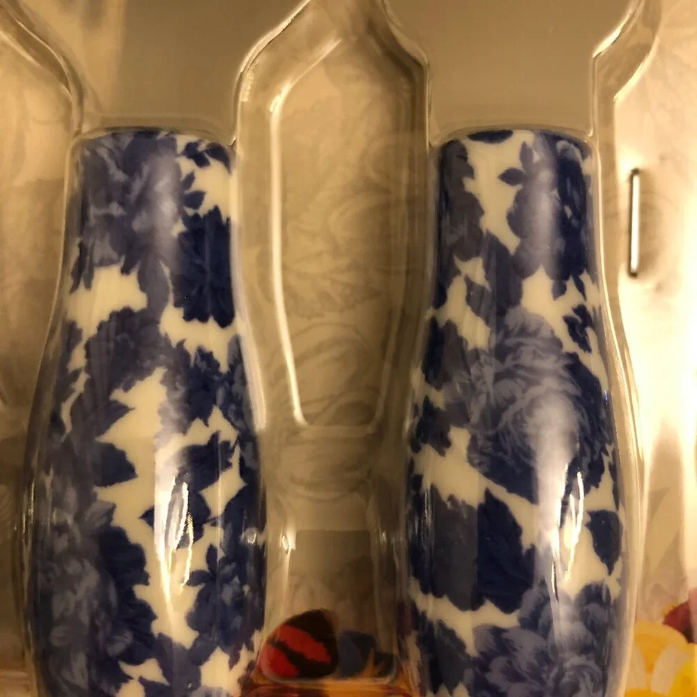 Pioneer Woman Cheese Knife Serving Set 4 pieces Heritage Floral Blue New